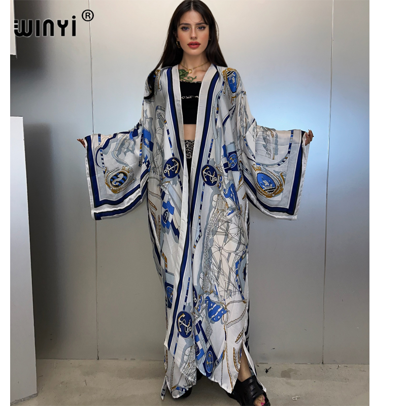 WINYI着物 夏用カフタン ビーチウェア カーディガン フ - Cover Up Kaftan のレビューと価格