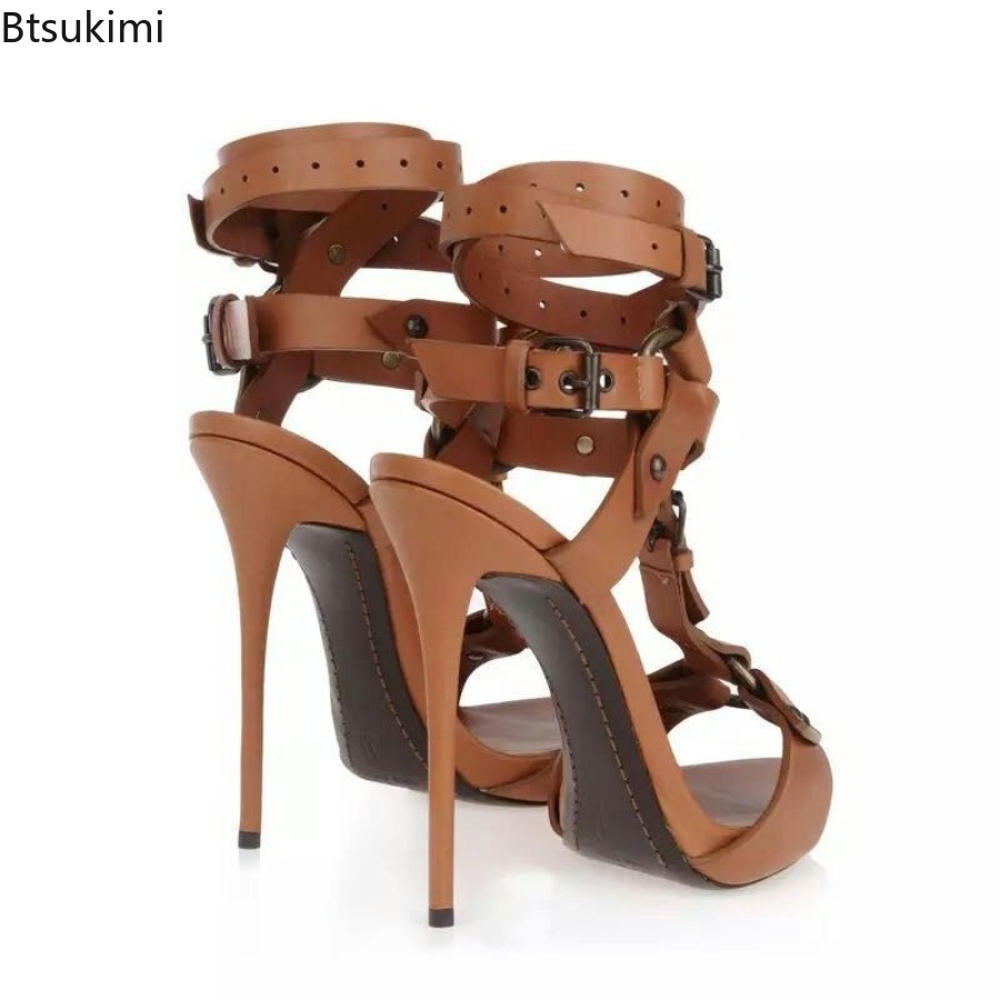 セクシーなサークルクロスストラップグラディエーターサンダルス - Sandal Strappy Heeled のレビューと価格