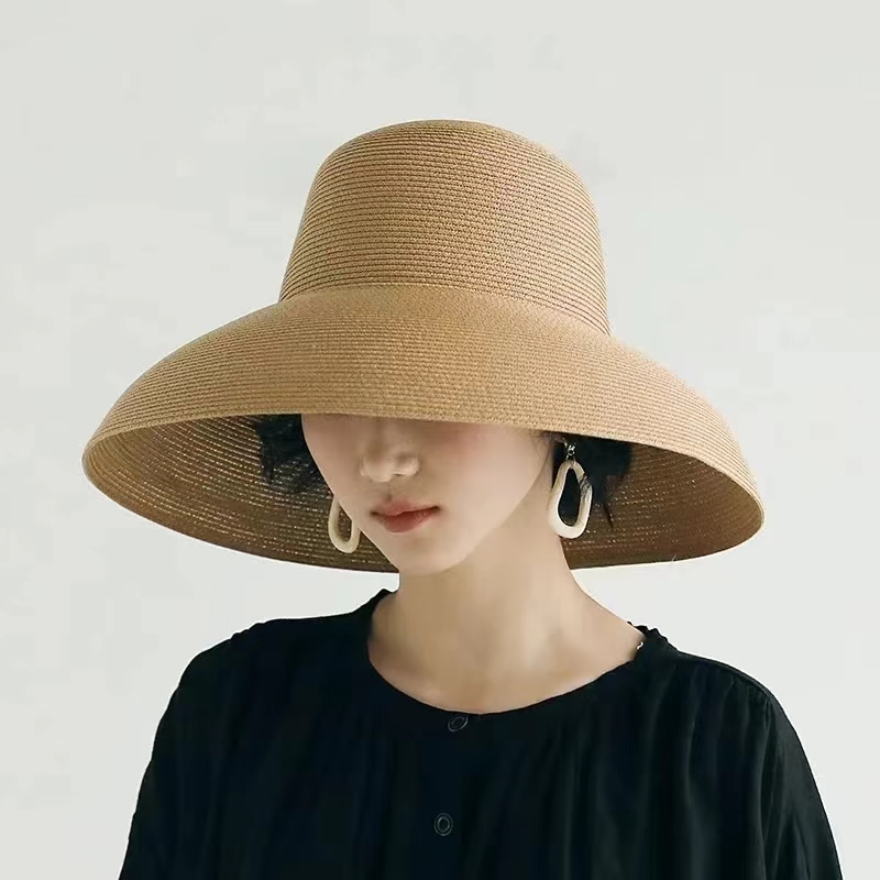 つば広の夏用ビーチストローハット、女性・女の子向けのUPFス - Hat Floppy Wide のレビューと価格