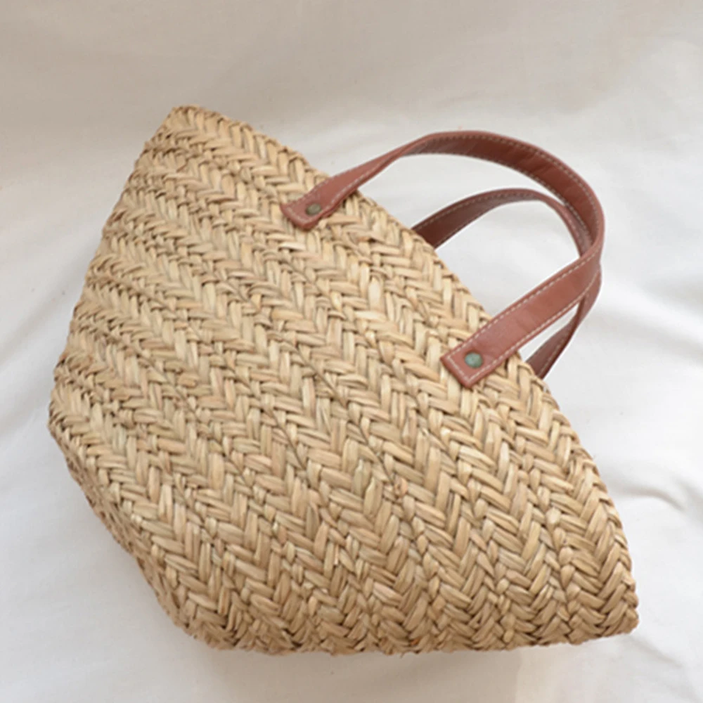 ボヘミアン麦わら帽子の女性用籐バッグ,デザイナーの織りバッグ - Crochet Bag Raffia のレビューと価格